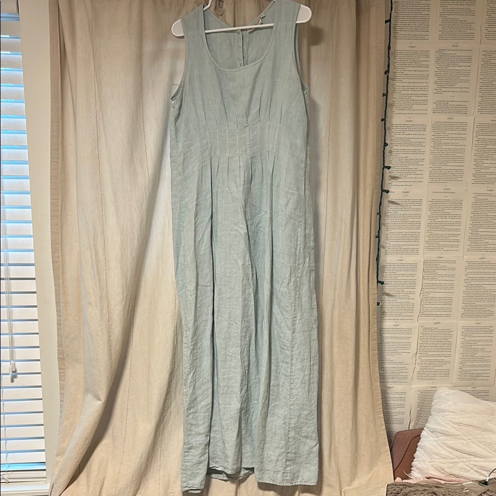 Sleeveless Light Blue Maxi Dress